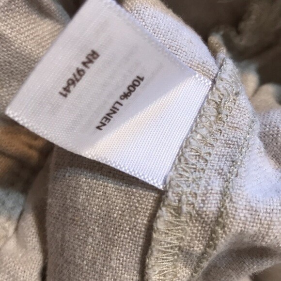 J. Jill 100% Linen Flax Wide Leg Ankle Pant size medium - Picture 13 of 13